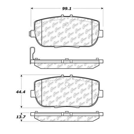 CENTRIC PARTS CTEK Ceramic Brake Pads, 103.11800 103.11800